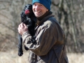 joe holding pup